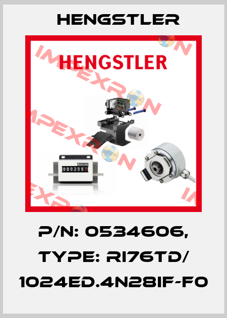 p/n: 0534606, Type: RI76TD/ 1024ED.4N28IF-F0 Hengstler