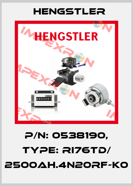 p/n: 0538190, Type: RI76TD/ 2500AH.4N20RF-K0 Hengstler