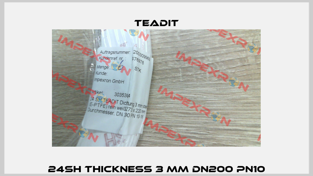24SH thickness 3 mm DN200 PN10 Teadit