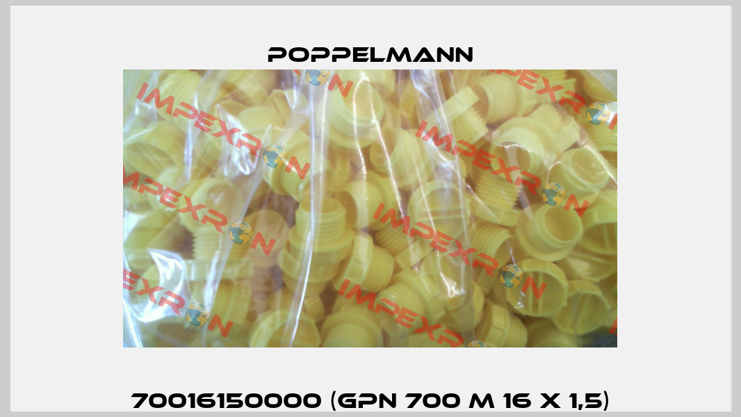 70016150000 (GPN 700 M 16 X 1,5) Poppelmann