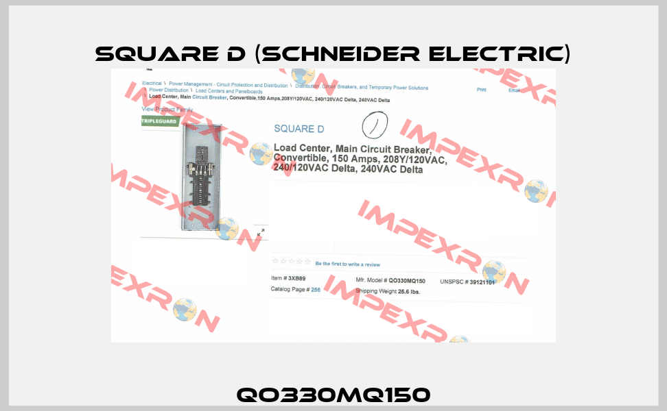 QO330MQ150 Square D (Schneider Electric)