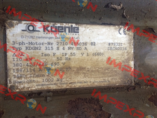 Cooling Fan For 2710 455036 02 79321  Küenle