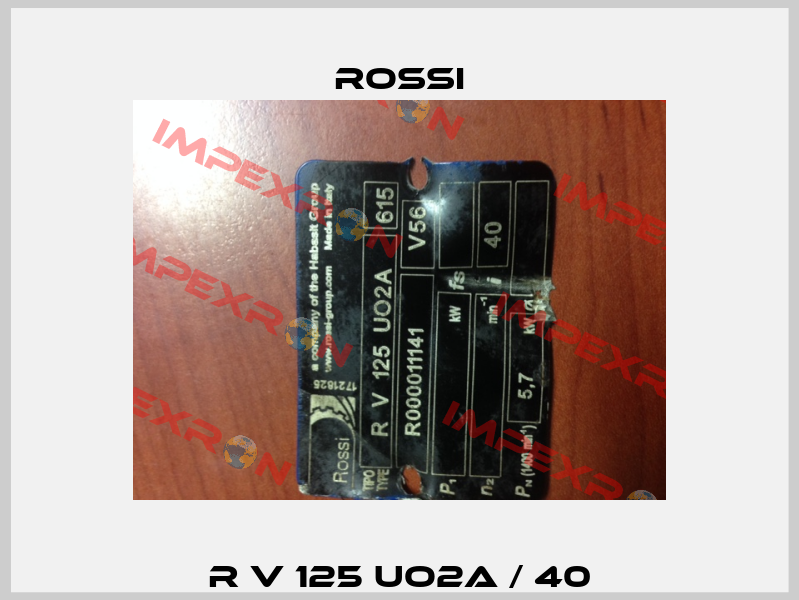 R V 125 UO2A / 40 Rossi