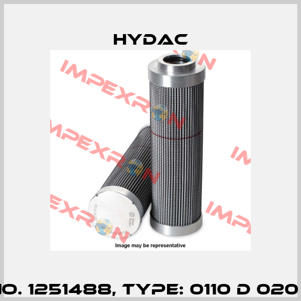 Mat No. 1251488, Type: 0110 D 020 V /-W  Hydac