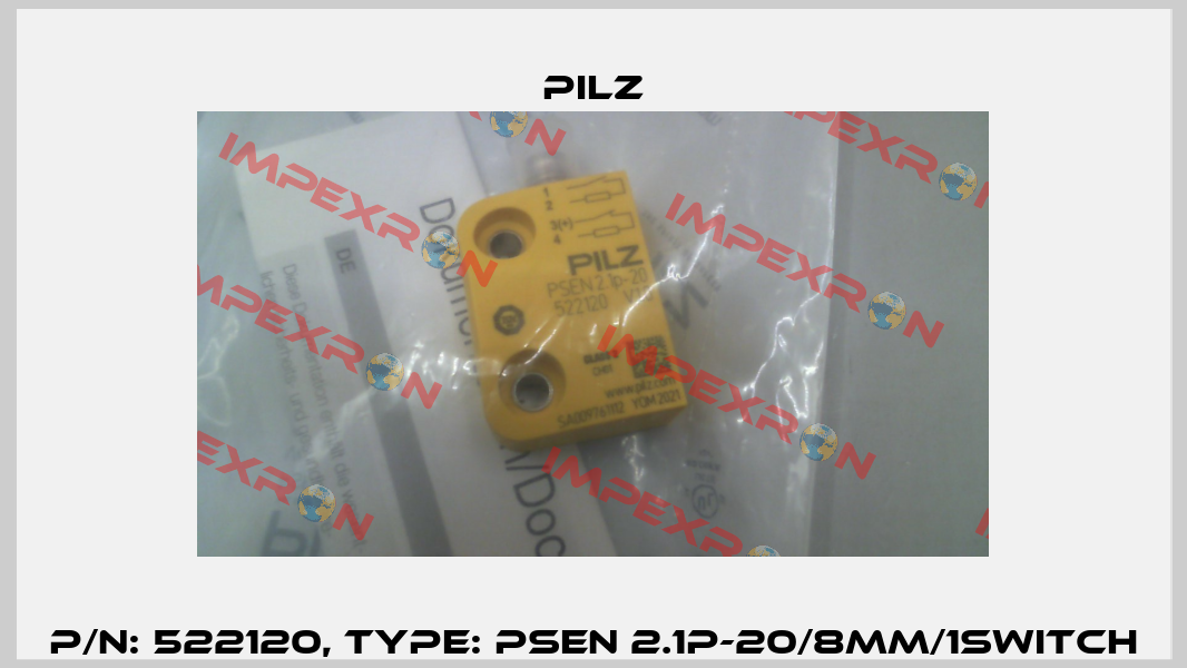 p/n: 522120, Type: PSEN 2.1p-20/8mm/1switch Pilz